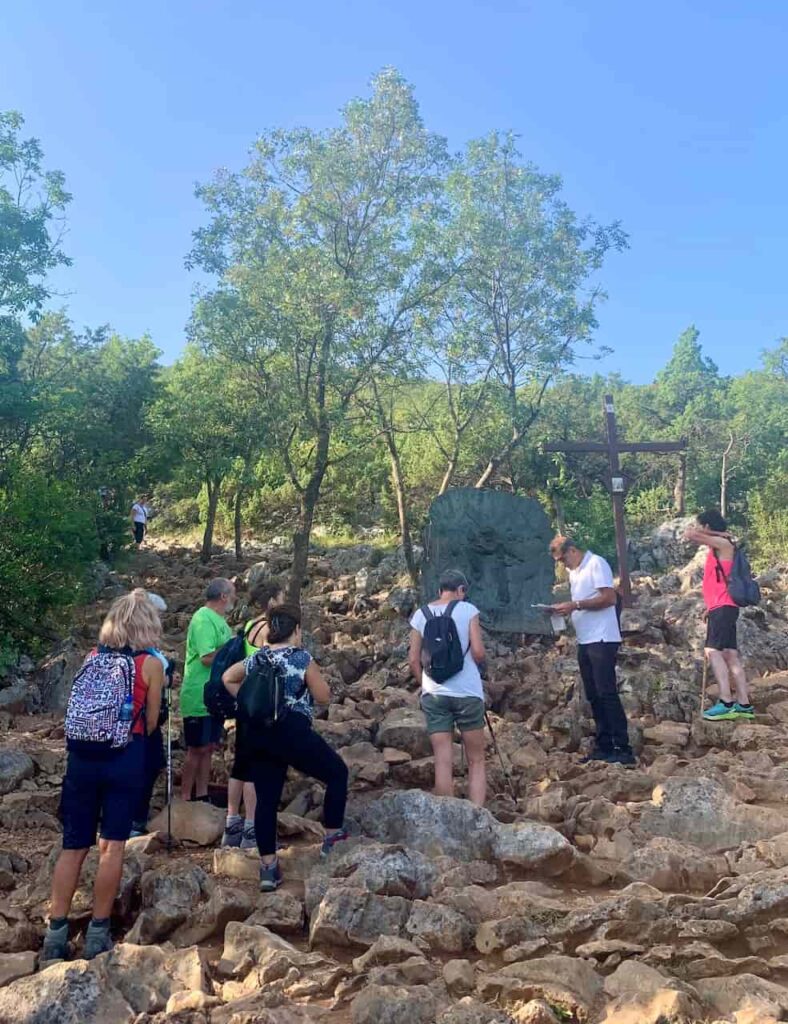 The Way of the Cross on the Cross Mountain in Medjugorje in Bosnia 