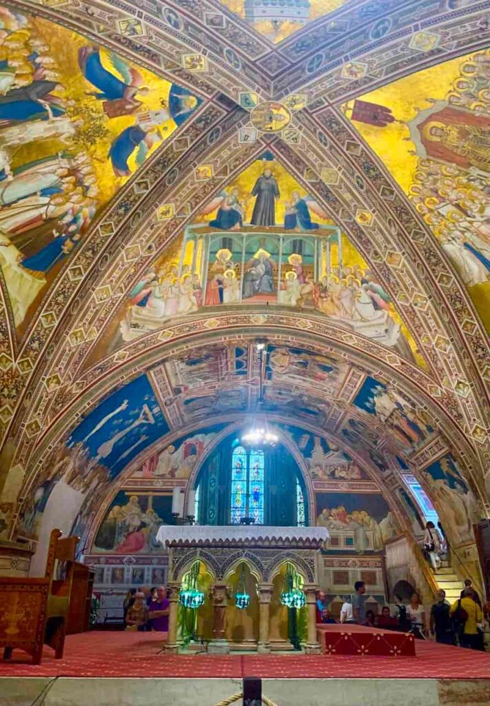 Seeing the spectacular frescoes of the Basilica of St Francis in Assisi is among the best things to do in Umbria 