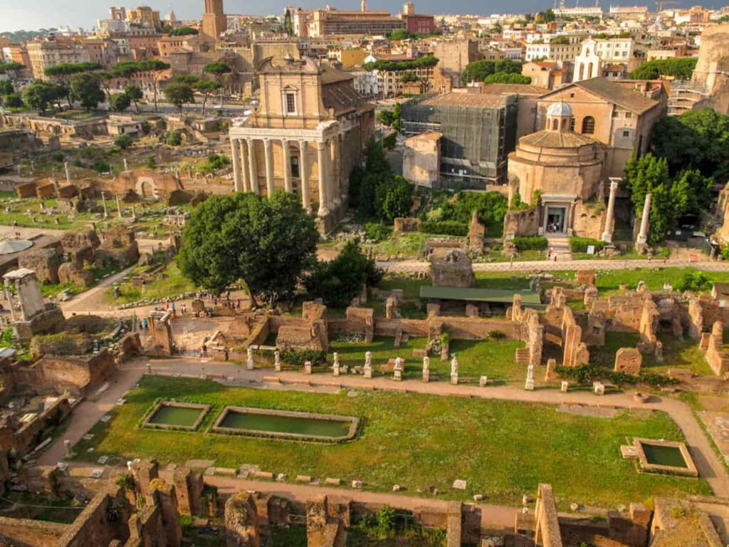Forum with Vestial Virgins Garden in Rome 