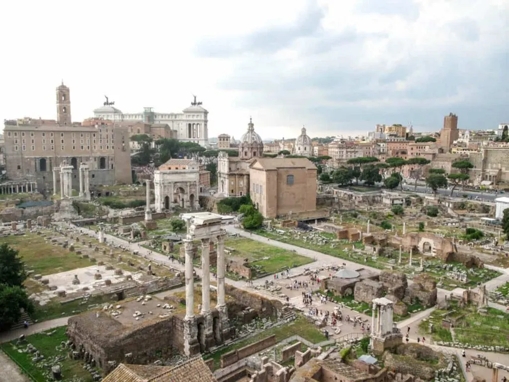Forum from Palatine Hill in Rome