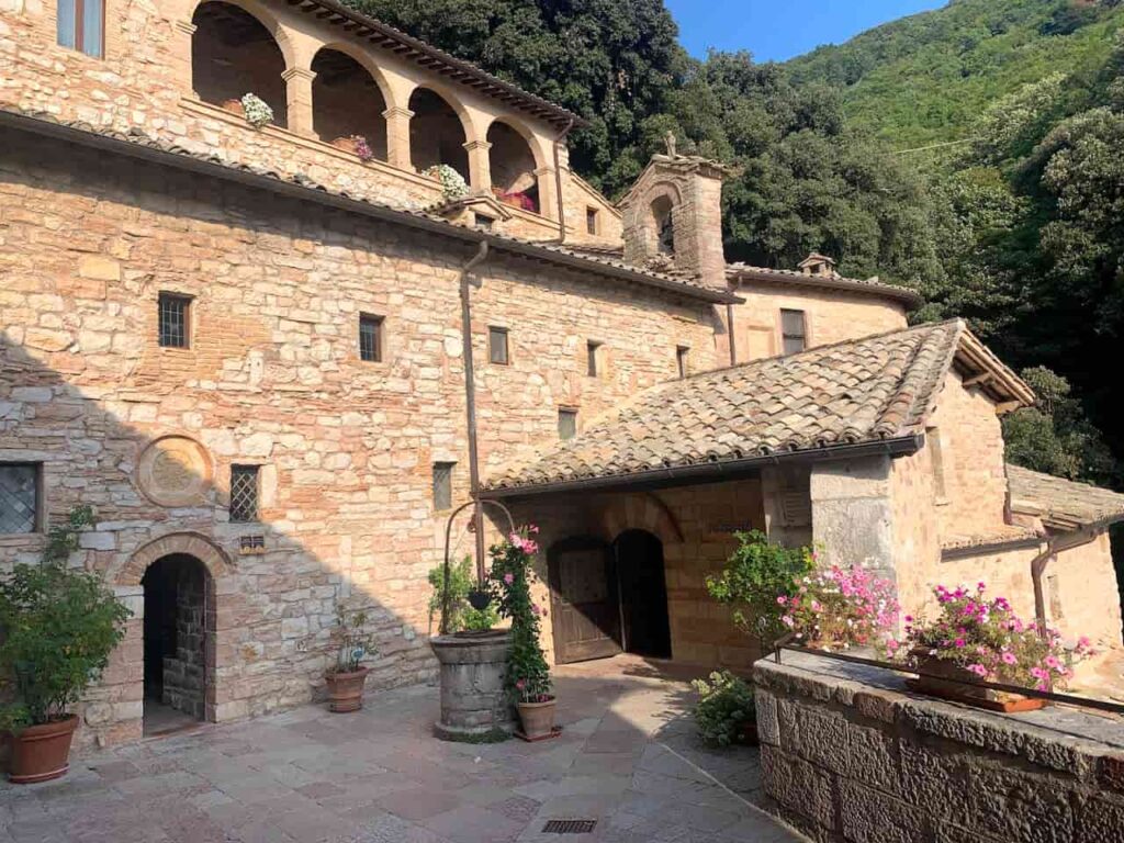 Careceri Hermitage is on every tourist map of Assisi Italy 