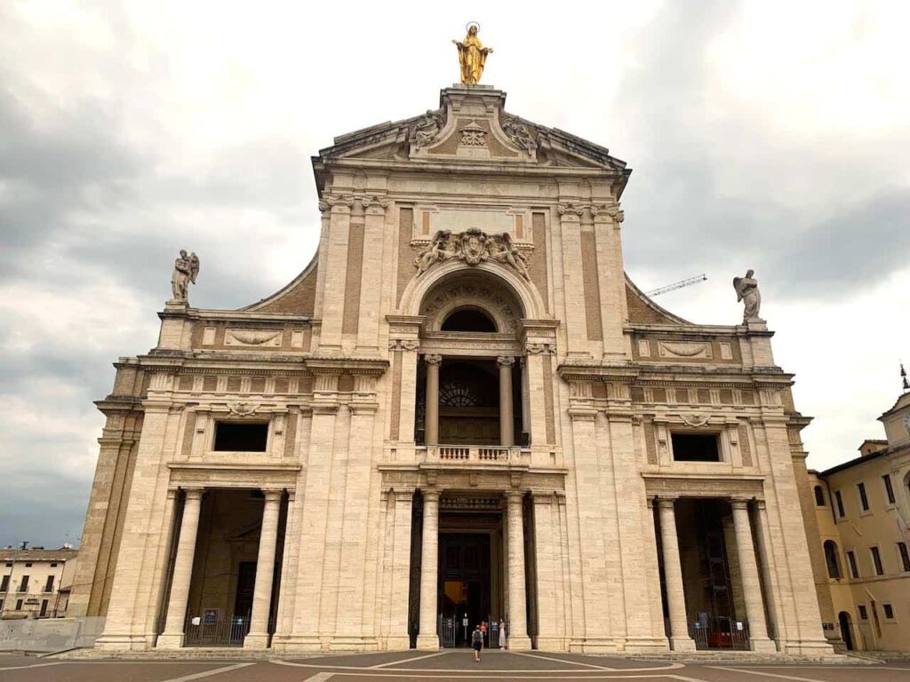 Basilica Santa Maria degli Angeli is on evry tourist map of Assisi Italy 