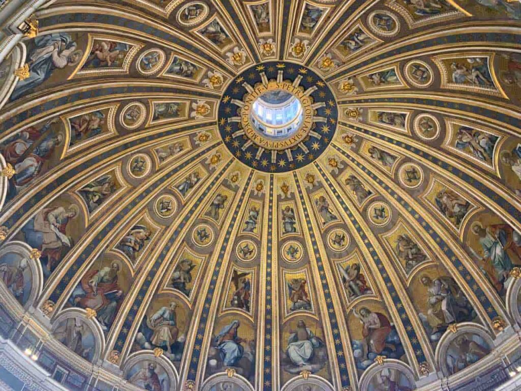 The cupola od St Peter's Basilica in the Vatican is a must-see on any 2 days in Rome itinerary 