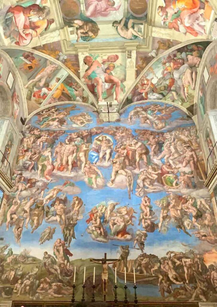 Tha Last Judgement fresco in the Sistine Chapel is a must on any 2 days in Rome itinerary 