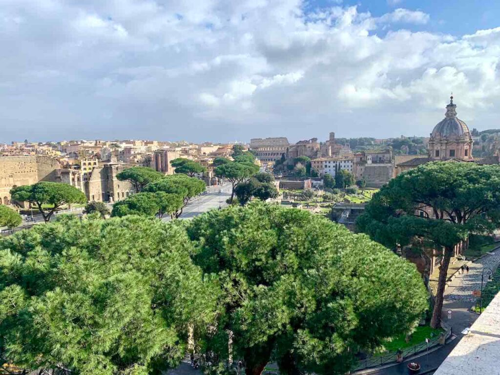 A view from the terrace of the Vittoriano 