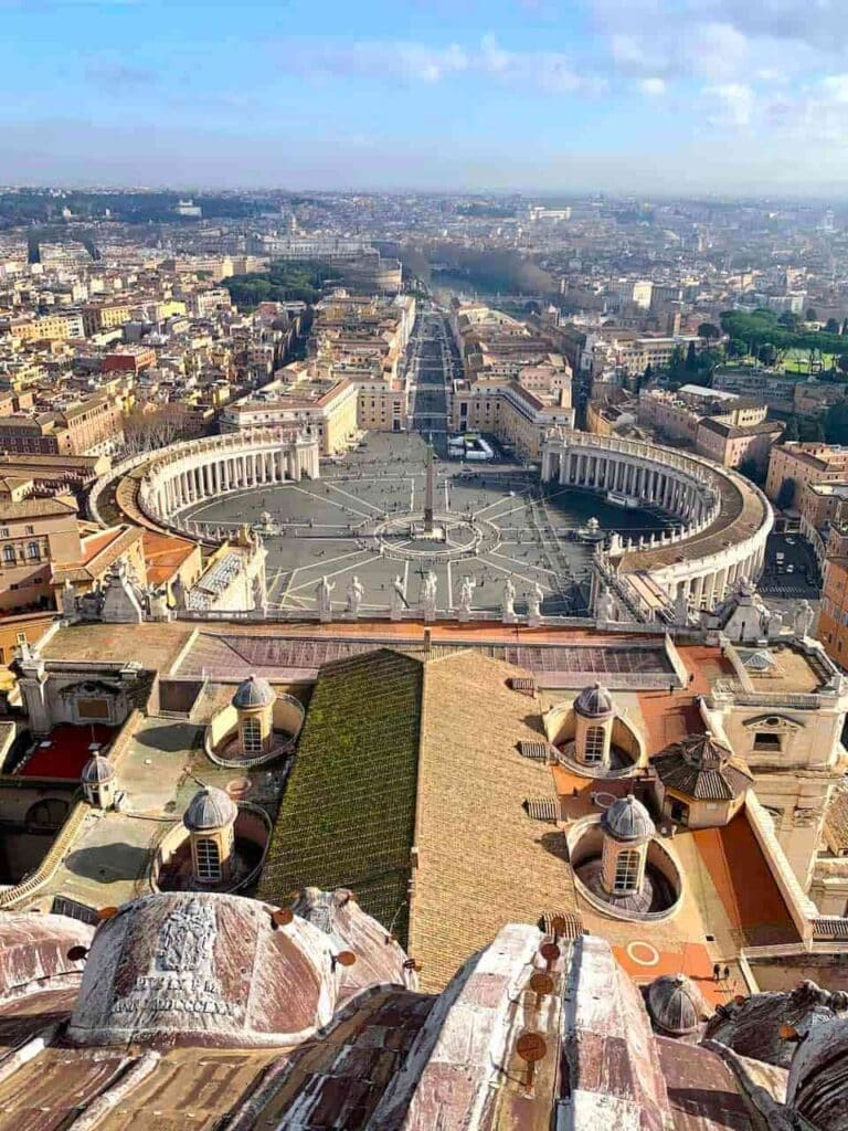 The view of St Peter's Square from the Dome