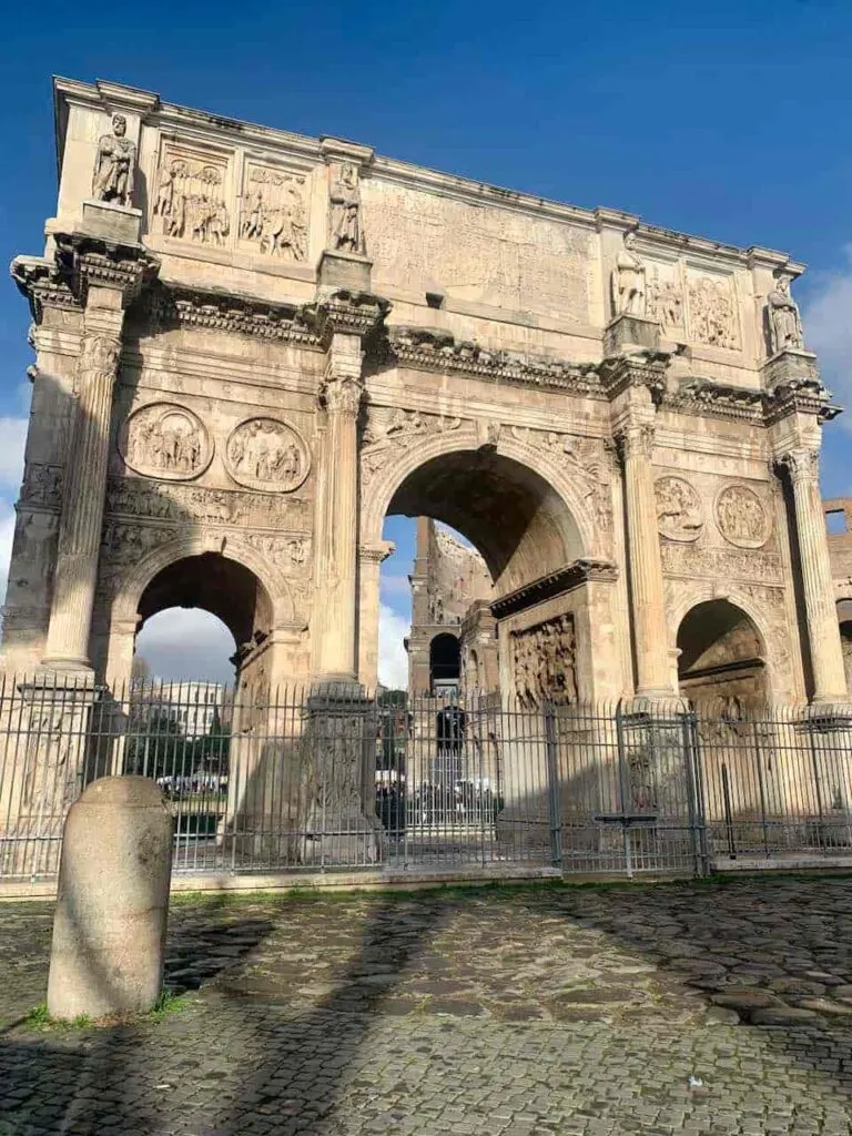 Seeing the famous Arch of Constantine near Colosseum is among the best things to do in Rome Italy 