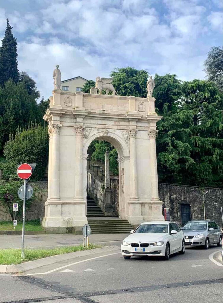 The Arch of the Little Stairs in Vicenza Italy 