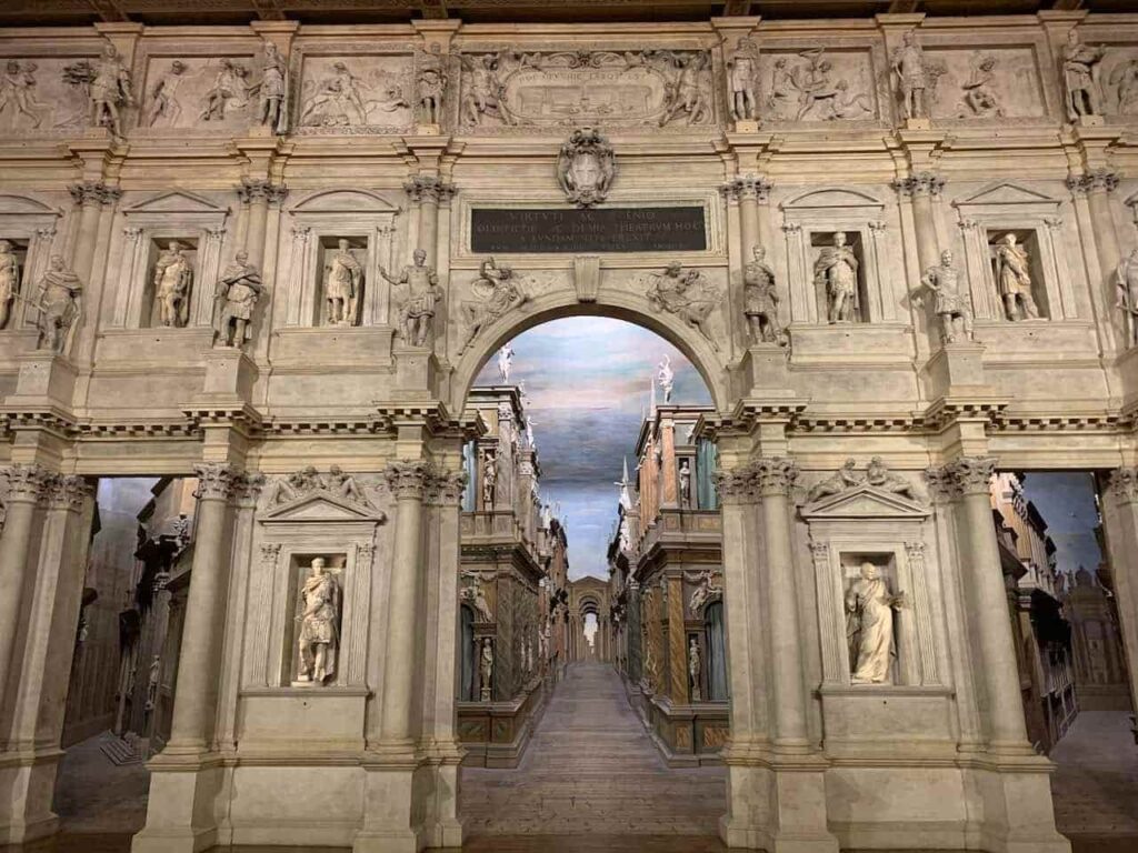 Stage of Teatro Olimpico in Vicenza Italy