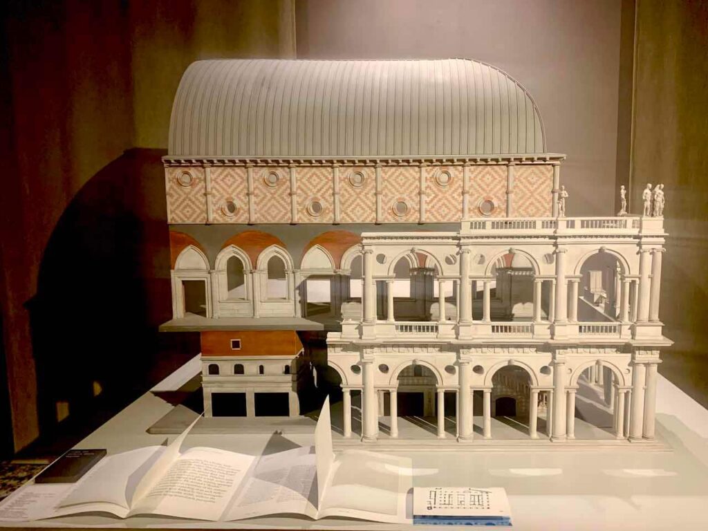 The scale model of Palladian Basilica in Vicenza Italy 