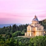 Montepulciano San Biagio church at sunset