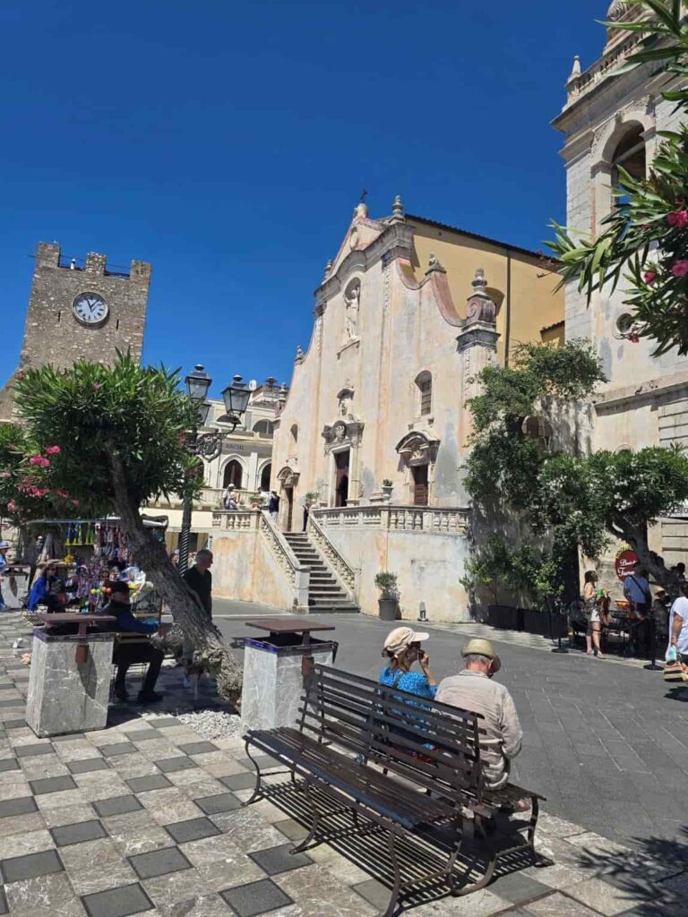 Planning A Trip To Sicily? Don’t Miss These 23 Bucket List Things to do in Taormina! 7 Piazza IX Aprile in Taormina Italy