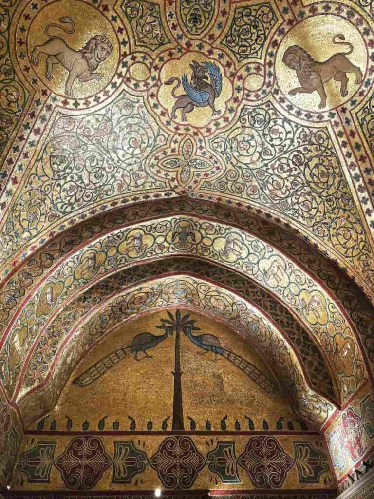 Sala di Ruggero of the Norman Palace. It is a must-see in one day in Palermo Sicily 