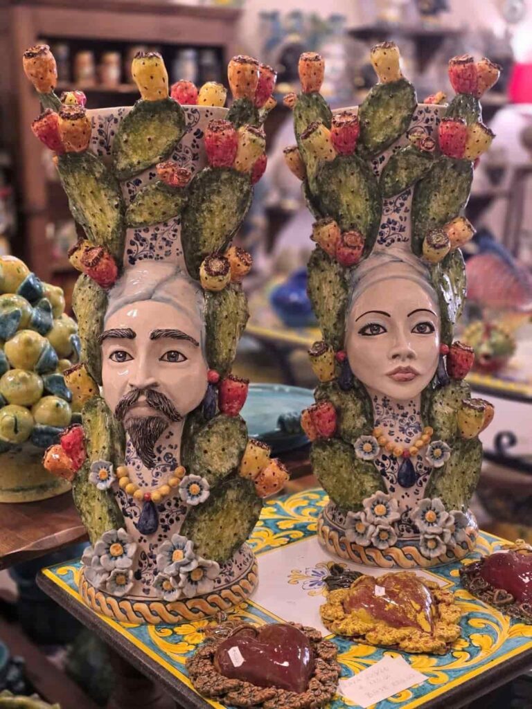 This Sicily’s Seaside Town Looks Straight Out of a Movie—Here’s What to Do in Cefalù 17 Teste di Moro (Moorish heads), traditional Sicilian ceramics in Cefalu Sicily