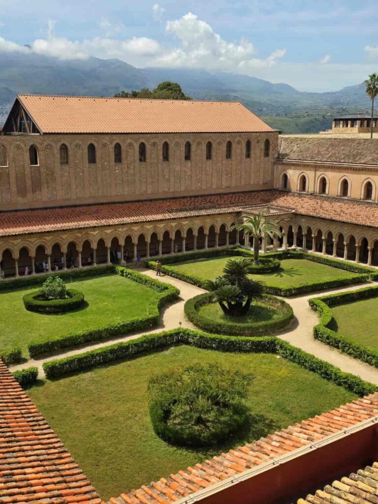 The Benedictine Cloister in  Monreale near Palermo 