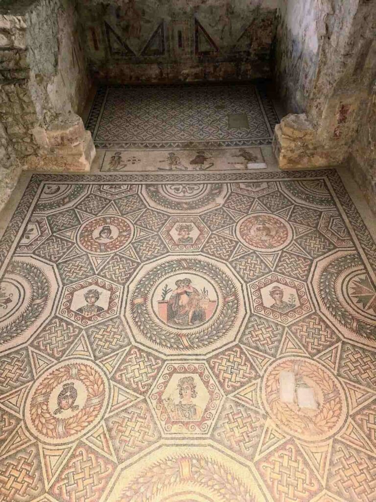 Villa Romana del Casale, Sicily: Italy’s UNESCO Site That Is More Magical Than Pompeii! 5 A bedroom mosaic with an erotic scene in the center in Villa Romana del Casale Sicily