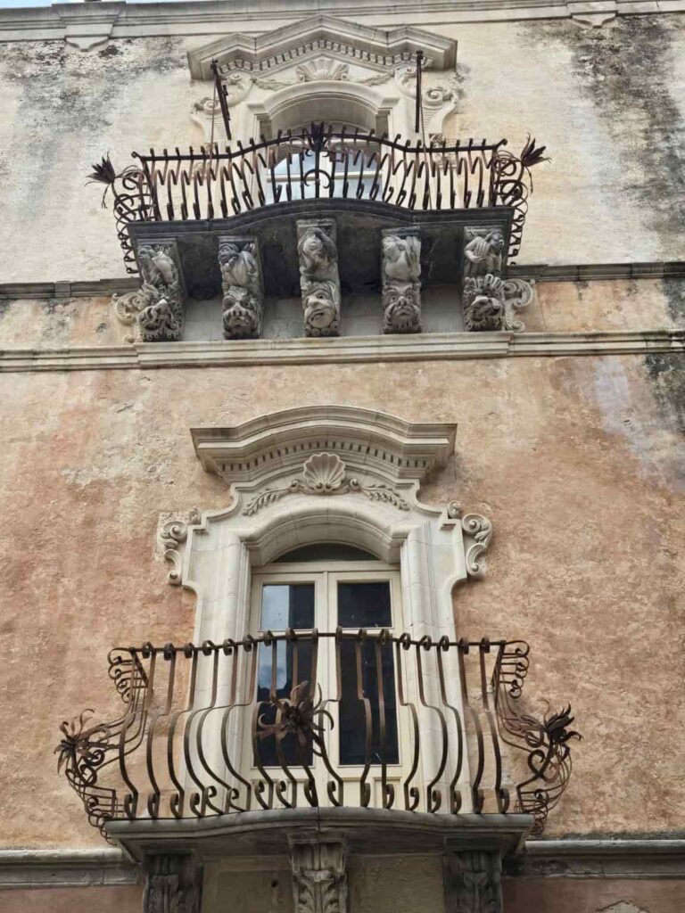 Balconies of the Palazzo Cosentini, Ragusa, Sicily 
