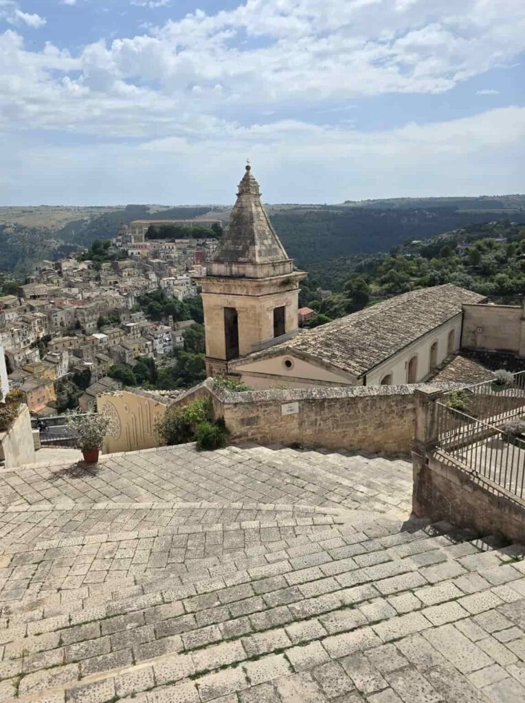 Scenic stairway from Ragusa Superiore to Ragusa Ibla