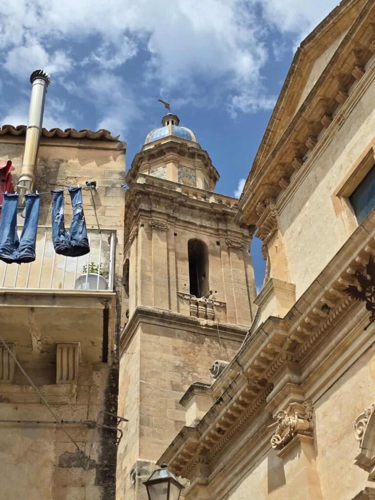 The blue-tiled dome of the Church of Saint Mary of Itria, Ragusa 