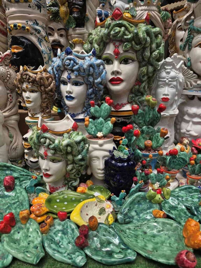 The Ultimate Erice, Sicily Bucket List: 13 Things You Need to Try NOW! 4 Traditional Sicilian ceramics in Erice Sicily. getting some authentic Sicilian handmade ceramics is among the best things to do in Erice Sicily
