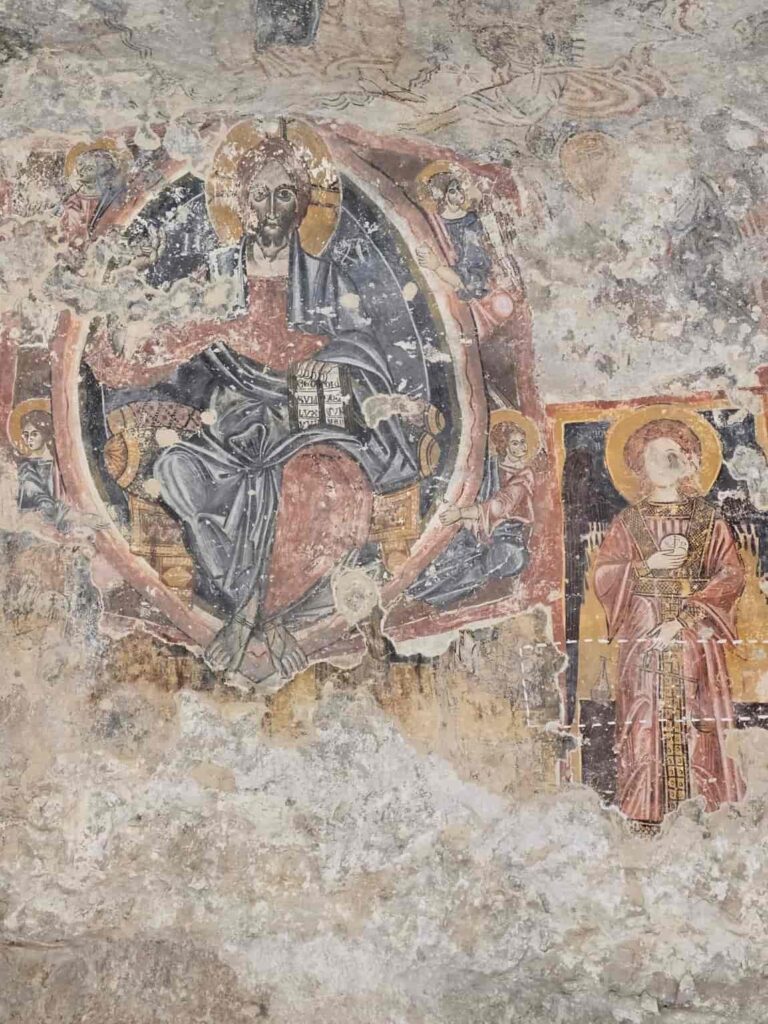 A Byzantine-style fresco of the Church of San Nicolò Inferiore in Modica Sicily 