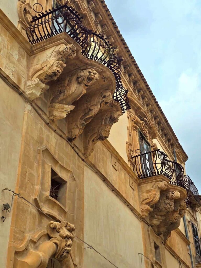 The gargoyles of Palazzo Beneventano in Scicli Sicily