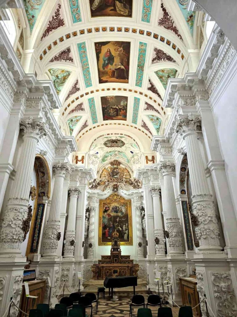 The interior of the Church of Santa Teresa in Scicli Sicily