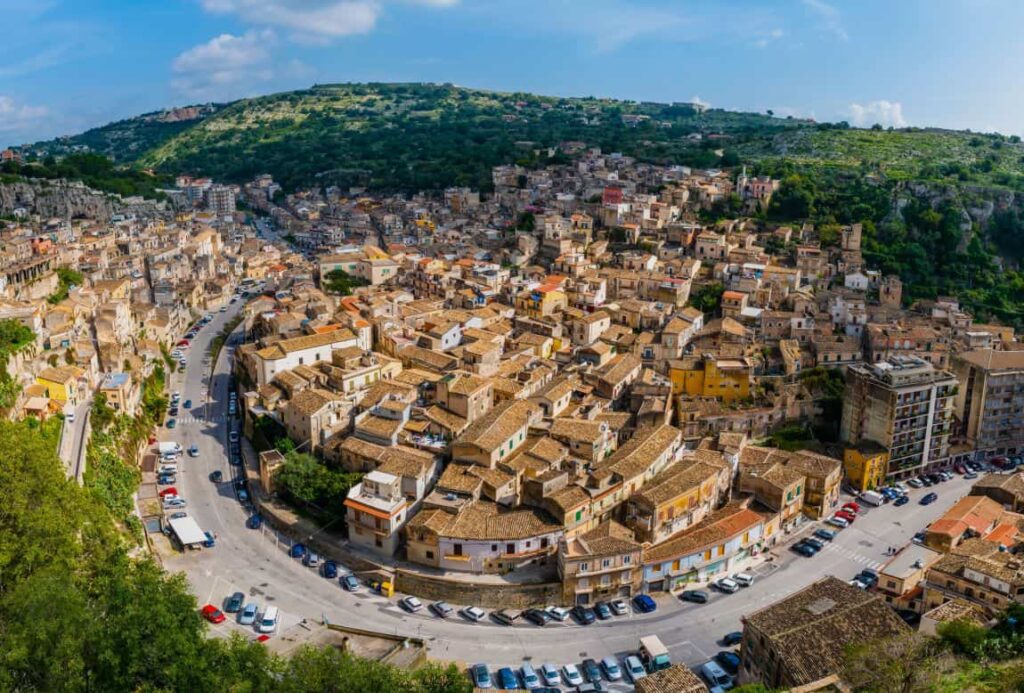 View of Modica from the Castello dei Conti