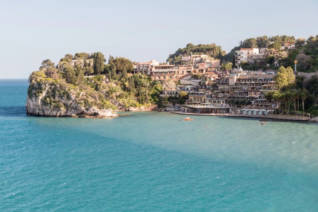 Giardini Naxos in Sicily. It is one of the top day trips from Catania, Sicily. 