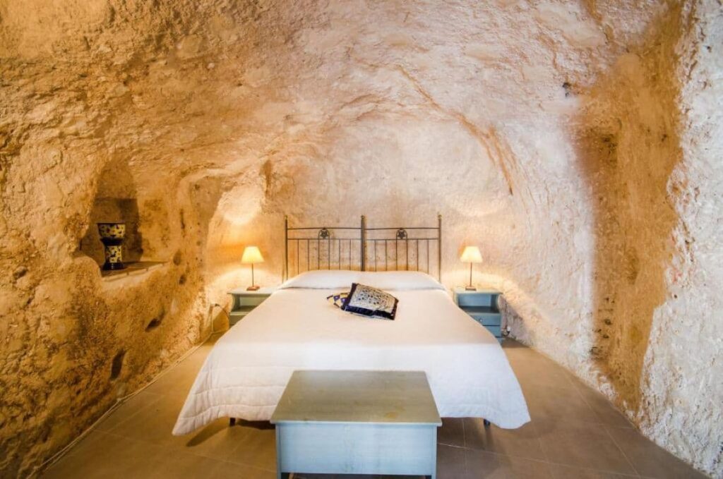 Le Dodici Lune in Matera, Italy. It is one of the best Matera Italy cave hotels. 