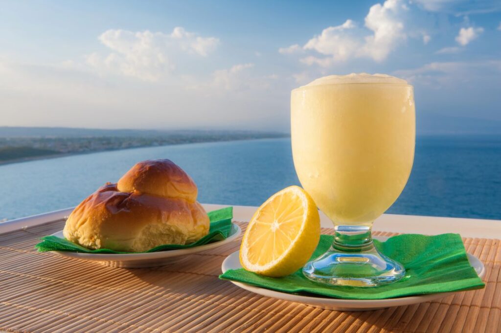 Granita Siciliana: Sicily’s Most Irresistible Dessert—Must Try! 4 granita siciliana al limone (sicilian lemon granita) with brioche