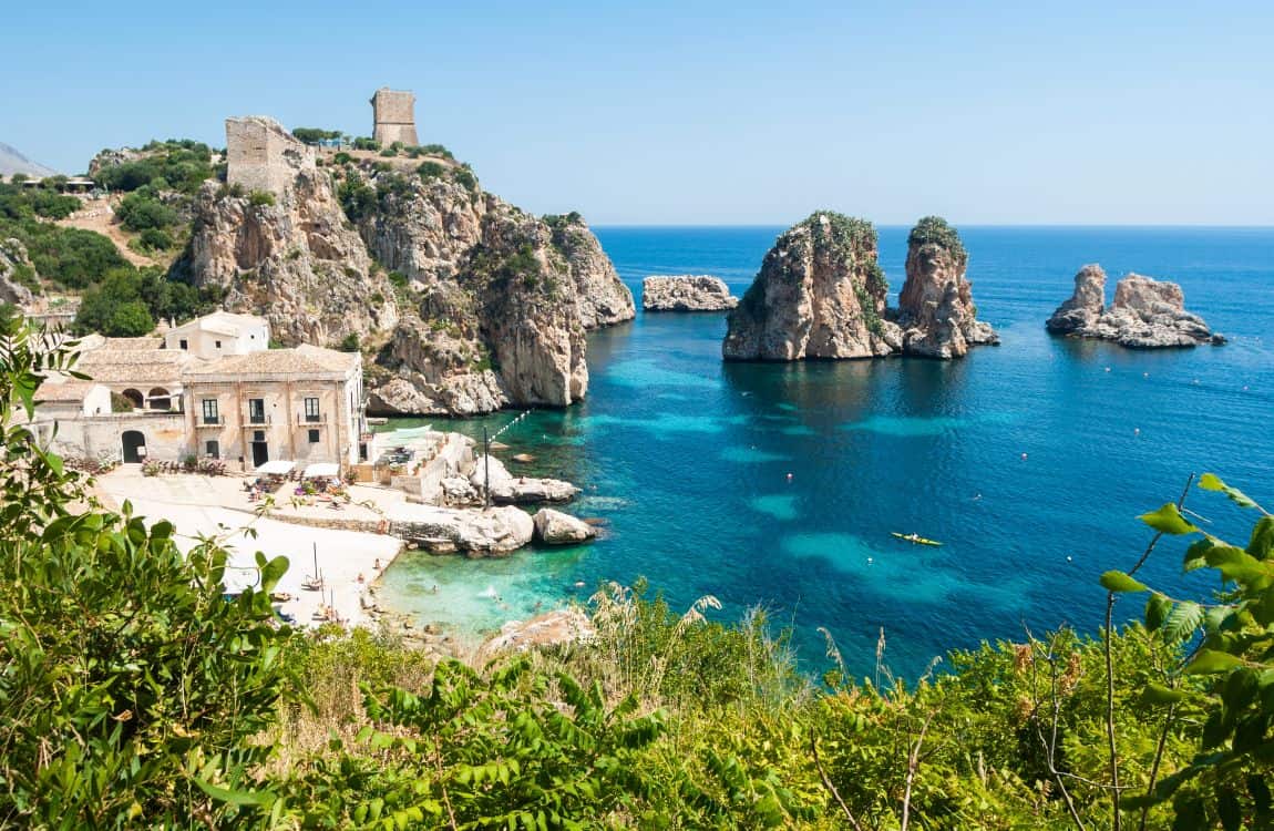 Scopello Sicily. It is among the best day trips from Palermo.