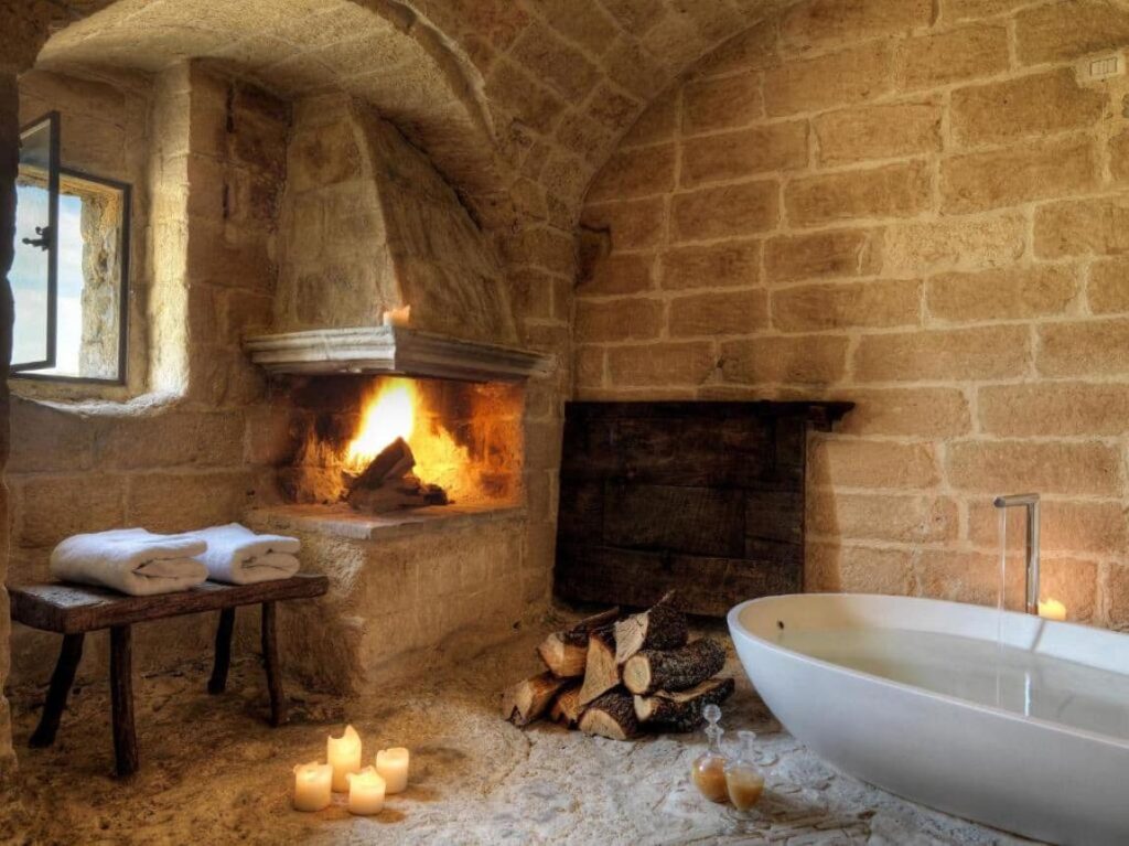  Sextantio Le Grotte della Civita in Matera Italy. It is among the best cave hotels Matera Italy. 