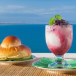Sicilian granita with a brioche. It is one of the best Sicilian desserts.