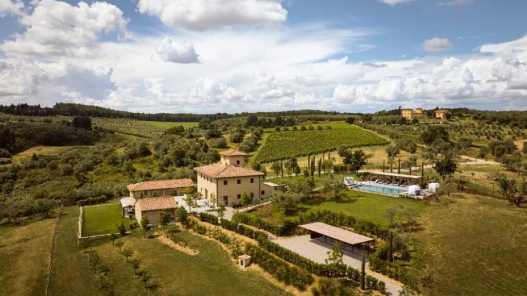 COMO Castello del Nero. It is one of the best Tuscany Italy castle hotels. 