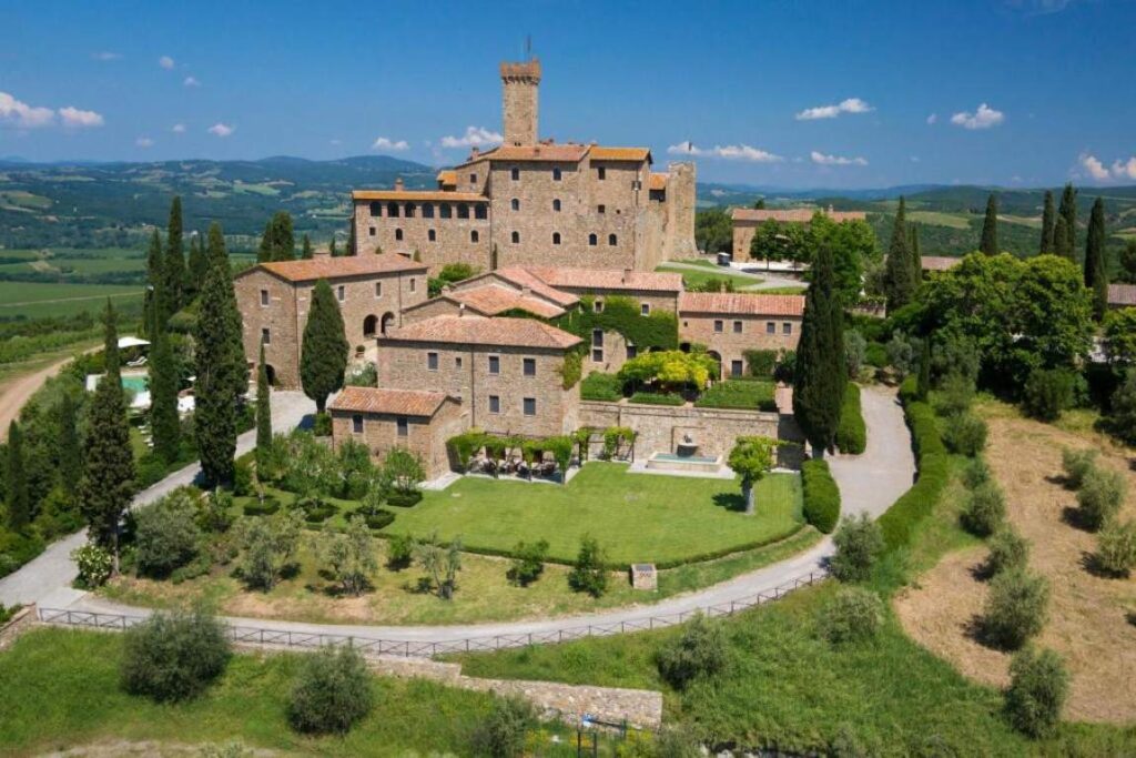 Castello Banfi il Borgo. it is one of the best castle hotels in Tuscany. 