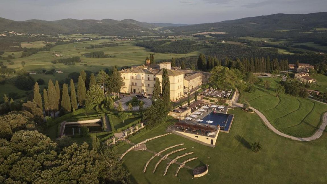 Castello di Casole . It is a top castle hotel in Tuscany.