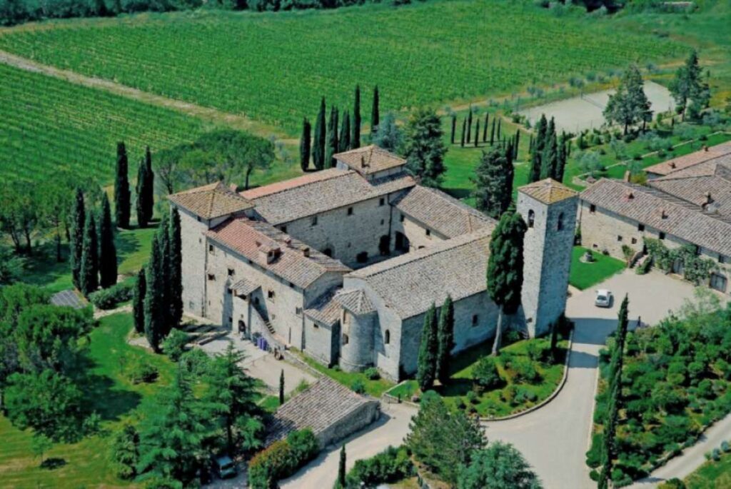 Castello di Spaltenna. It is one of the best castle hotels in Tuscany to stay in. 