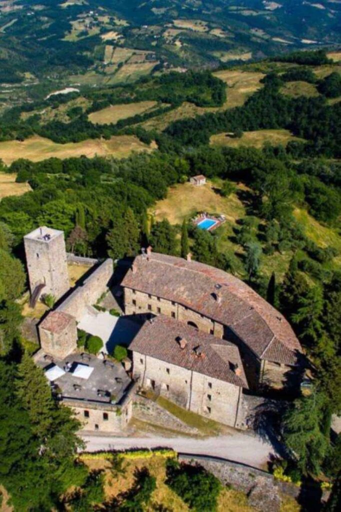 The Most Luxurious Secret Castle Hotels in Italy: Romantic Escapes You Won’t Believe You Can Stay In 15 Castello di Petroia in Gubbio in Umbria. It is among the best castle hotels in Italy.