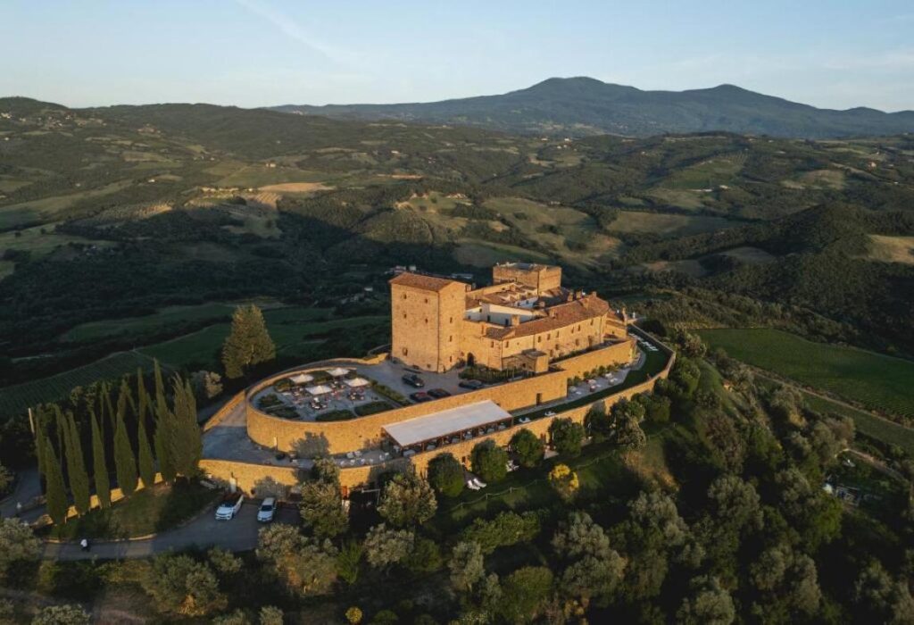 The Most Luxurious Secret Castle Hotels in Italy: Romantic Escapes You Won’t Believe You Can Stay In 13 Castello di Velona in Tuscany. It is one of the best castles in Italy to stay in.