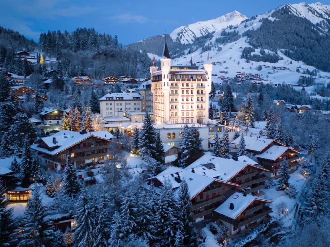 Gstaad Palace. It is one of the best luxury hotels in the Swiss mountains