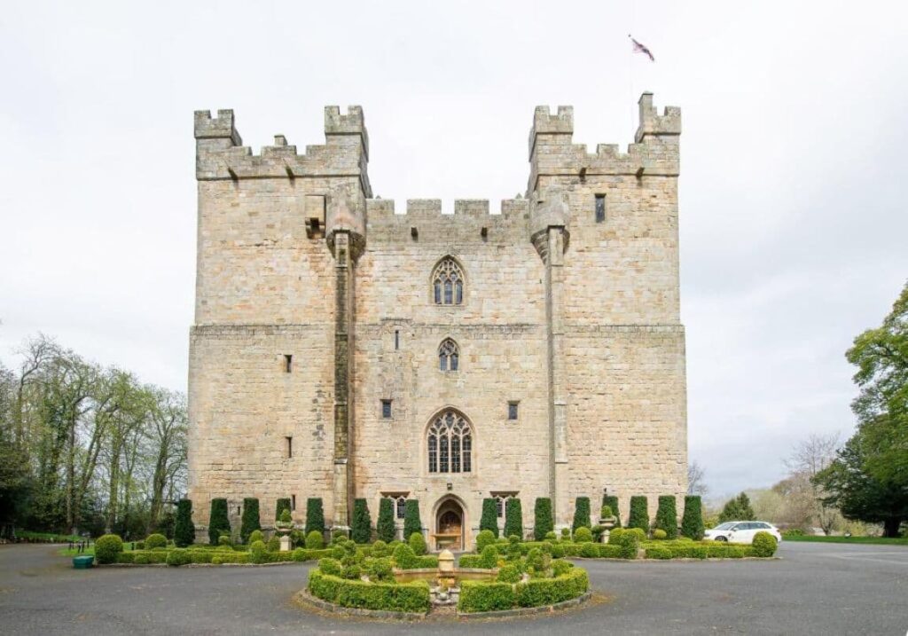 Langley Castle Hotel. it  is one of the best castle hotels in england for christmas stays 