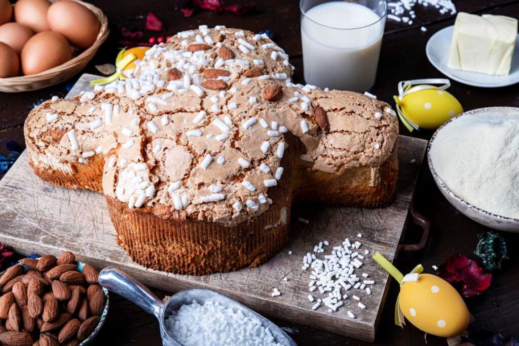 Traditional Italian Easter Colomba cake