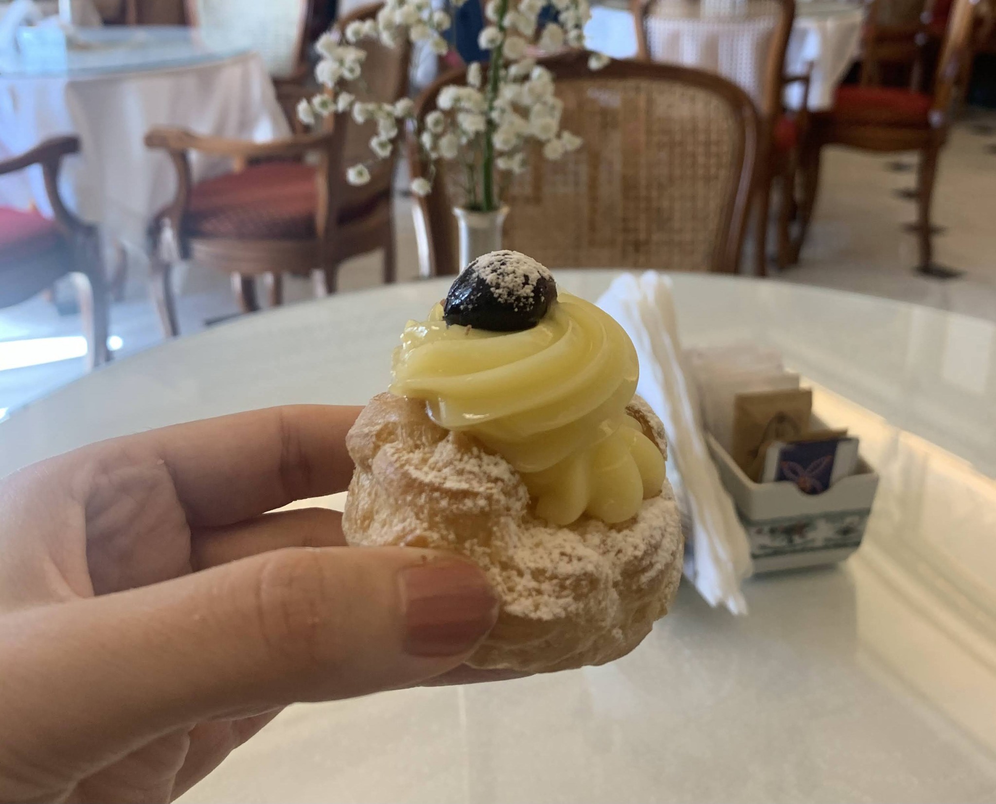 Zeppola di San Giuseppe, a famous Italian pastry