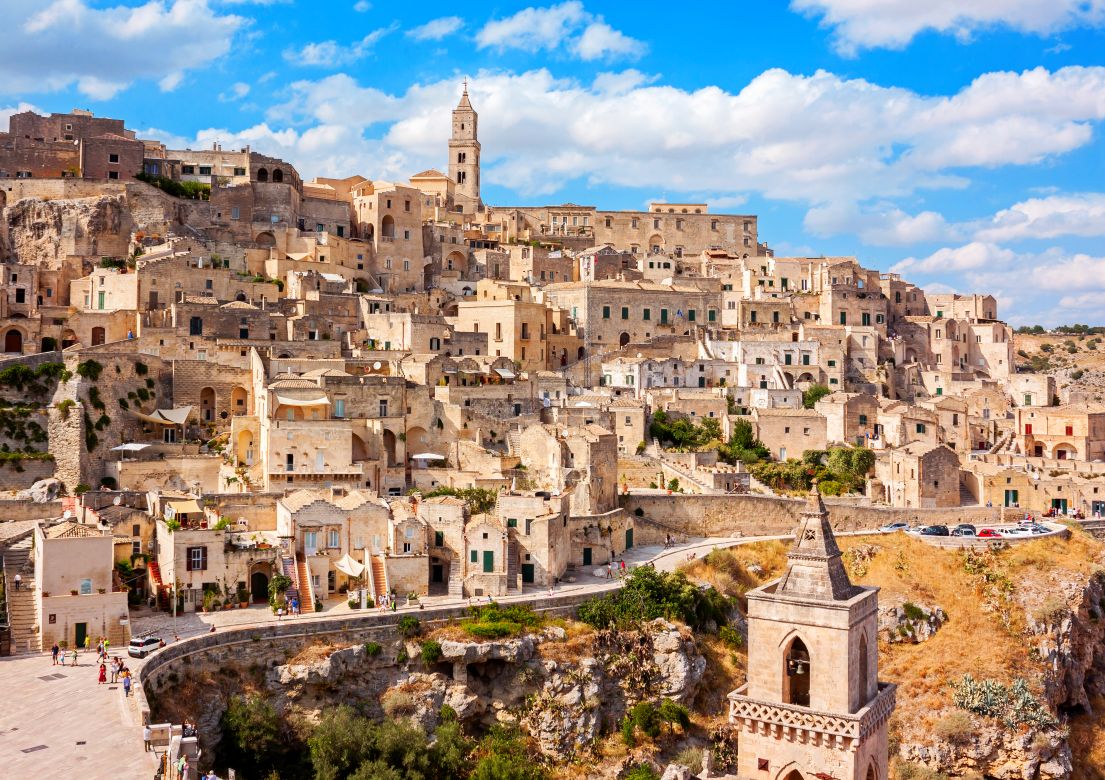 Matera in the Basilicata region in southern Italy